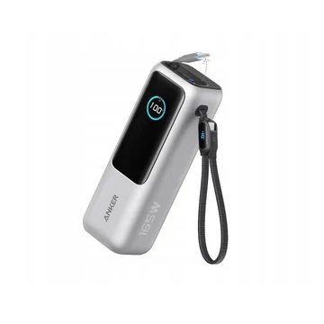 Anker Power Bank 25000mAh, 165W, USB-C kábellel szürke (A1695H41)
