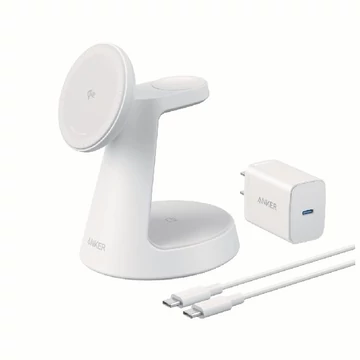 Anker MagGo vezeték nélküli töltő állvány 3-in-1 fehér (B25M4G21)