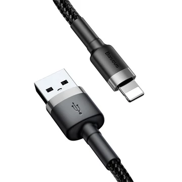 Baseus Cafule USB Type-A – iPhone Lightning 2.4A adatkábel 0.5m fekete-szürke (CALKLF-AG1)