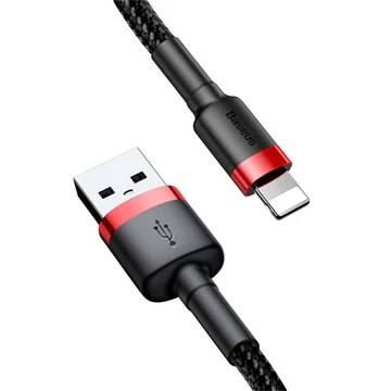 Baseus Cafule USB Type-A – iPhone Lightning 1.5A töltőkábel 2m fekete-piros (CALKLF-C19)