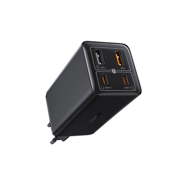 Baseus GaN6 Pro hálózati gyorstöltő 100W 2×USB-C + 2×USB-A fekete (P10162705112-00)
