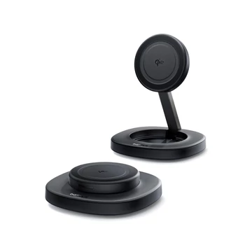 Baseus EnerFill FF11 összehajtható vezeték nélküli töltő, 15W, 20W-os adapterrel és Type-C – Type-C 1m kábellel, fekete (P10282103123-00)