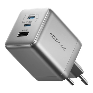 EcoFlow RAPID Pro hálózati töltő 100W 2xUSB-C 1xUSB-A GaN (EFA-100W-GAN-CHARGER)
