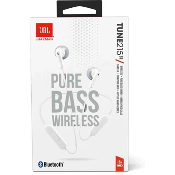 JBL Tune 215 Bluetooth mikrofonos fülhallgató fehér (JBL-T215BT-WHT)