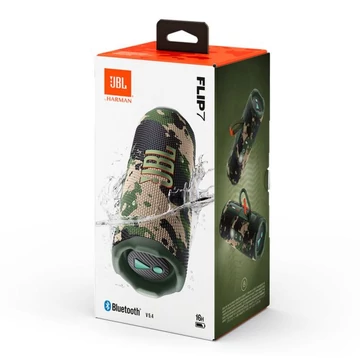 JBL Flip 7 hordozható Bluetooth hangszóró terepszínű (JBLFLIP7SQUAD)