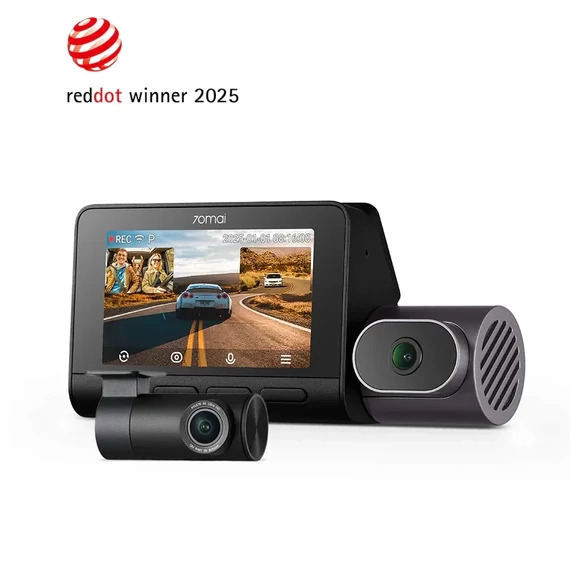 70mai Dash Cam 4K T800 Premium Set menetrögzítő kamera + hátsó kamera szett + 256 GB microSDXC U3