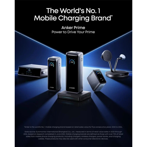Anker Prime PowerBank 20000mAh 220W ezüst (A110BH11)