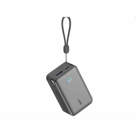 Anker Nano PowerBank 10000mAh, 45W, USB-C kábellel fekete (A1638H11)
