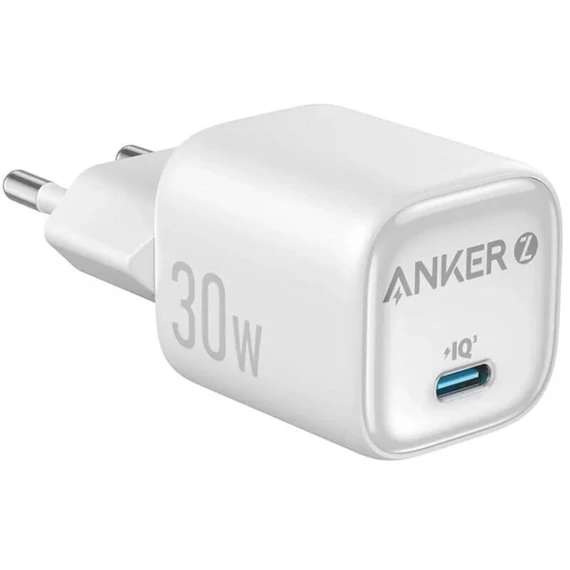 Anker Zolo USB-C fali töltő 30W  PD 3.0 fehér (A2698G21)