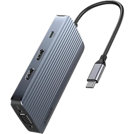 Anker USB-C Hub 8-in-1 Triple Display szürle (A83790A2)