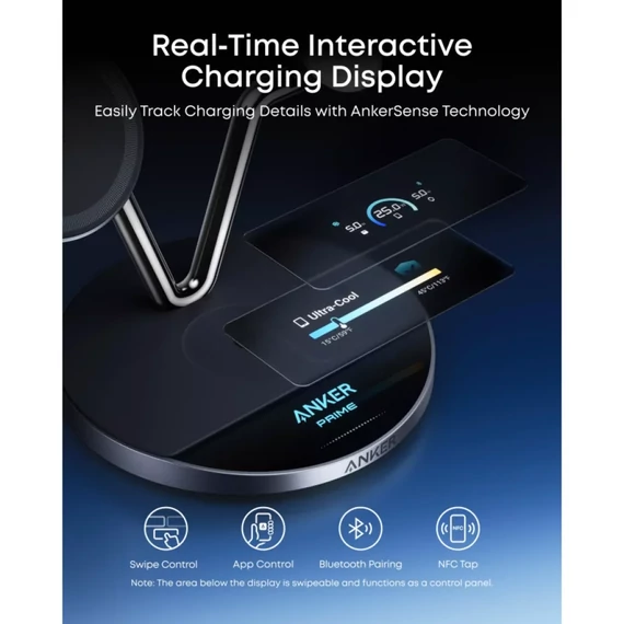Anker Prime MagGo AirCool 3in1 vezeték nélküli töltő 25W fekete (B25X7G11)