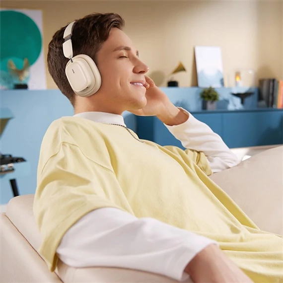 Baseus Bowie H1i Noise Cancelling Wireless Headphones Bluetooth fejhallgató fehér (A00050402223-00)