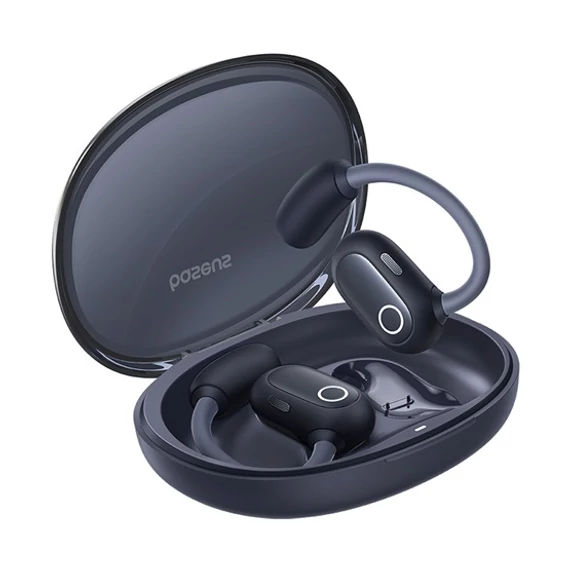Baseus Eli Sport 1 Open-Ear True Wireless Earbuds Bluetooth fülhallgató fekete (A00064400121-00)