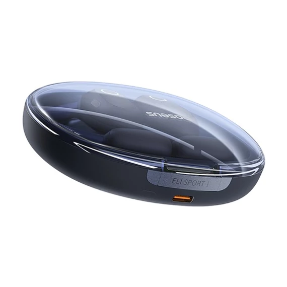 Baseus Eli Sport 1 Open-Ear True Wireless Earbuds Bluetooth fülhallgató fekete (A00064400121-00)