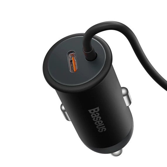 Baseus CW01 vezeték nélküli autós töltő 15W + Type-C 25W fekete (C40141000111-00)