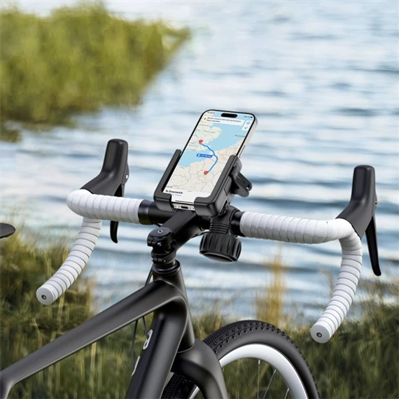Baseus GoTrip kormányra rögzíthető kerékpáros és motoros telefontartó fekete (C40572301111-00)