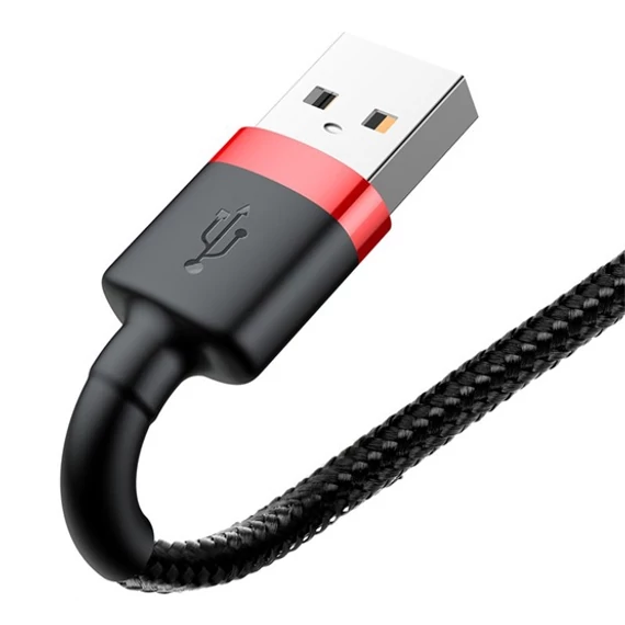 Baseus Cafule USB Type-A – iPhone Lightning 1.5A töltőkábel 2m fekete-piros (CALKLF-C19)