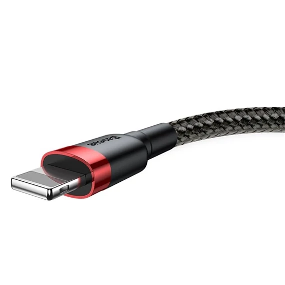 Baseus Cafule USB Type-A – iPhone Lightning 1.5A töltőkábel 2m fekete-piros (CALKLF-C19)