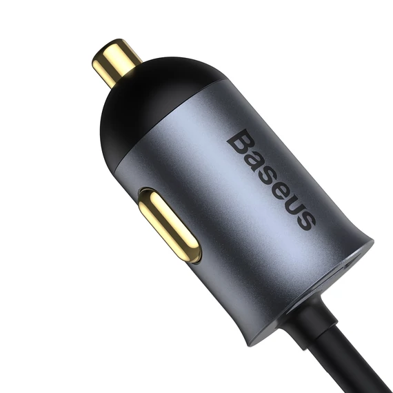 Baseus Share Together PPS autós gyorstöltős hosszabbítóval 120W 3xUSB-A 1xUSB-C szürke (CCBT-B0G)