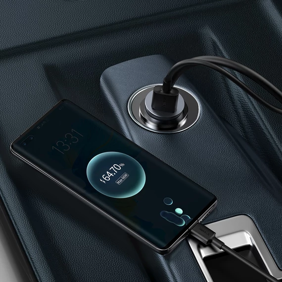 Baseus Share Together PPS autós gyorstöltős hosszabbítóval 120W 3xUSB-A 1xUSB-C szürke (CCBT-B0G)