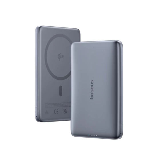 Baseus PicoGo AM41 Qi2 Magnetic vezeték nélküli PowerBank 10000 mAh 27W szürke (E0027200)