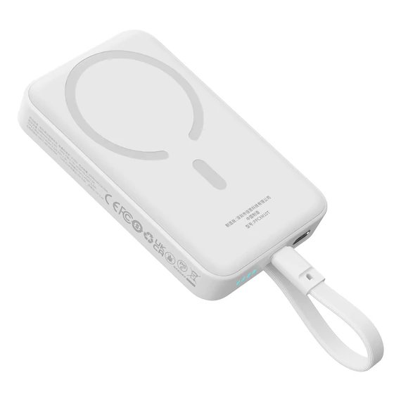 Baseus Magnetic Mini PowerBank vezeték nélküli 10000mAh 30W fehér (P1002210B223-00)