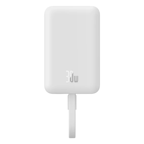 Baseus Magnetic Mini PowerBank vezeték nélküli 10000mAh 30W fehér (P1002210B223-00)