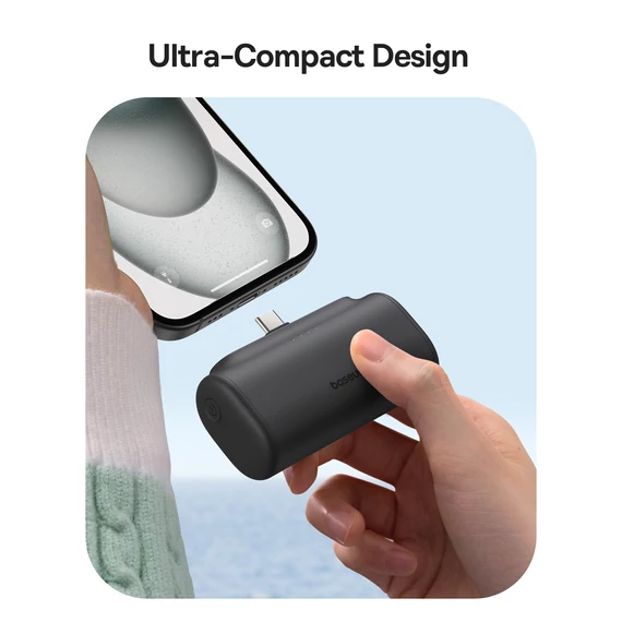 Baseus Compact 20W PowerBank 5000mAh USB-C fekete (P10068306113-00)
