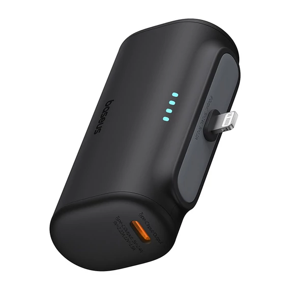 Baseus Compact 20W PowerBank 5000mAh Lightning fekete (P10068307113-00)