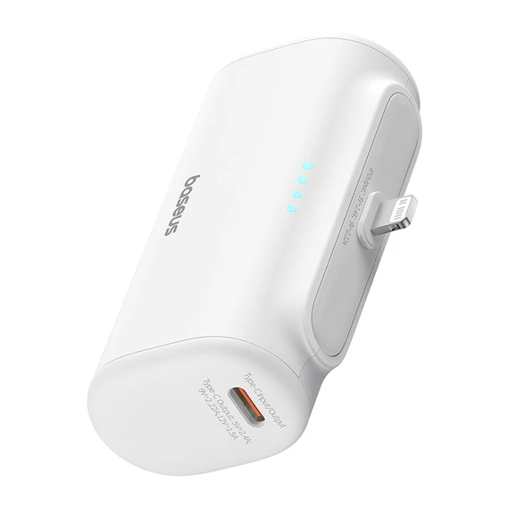 Baseus Compact 20W PowerBank 5000mAh Lightning fehér (P10068307213-00)