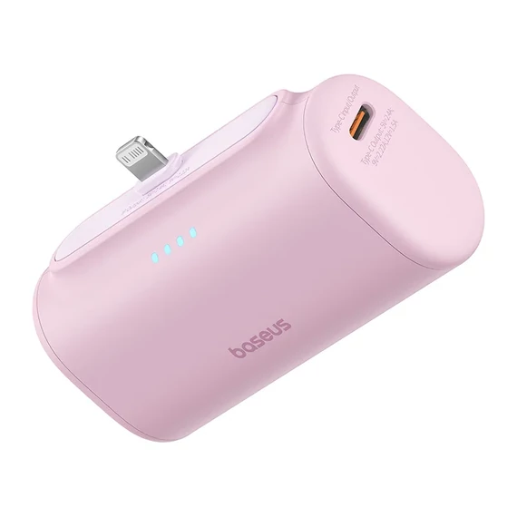 Baseus Compact 20W PowerBank 5000mAh Lightning rózsaszín (P10068307413-00)