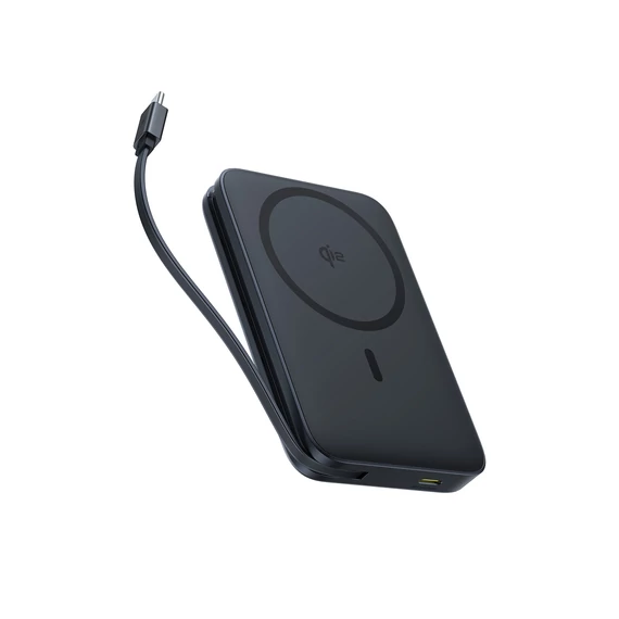 Baseus PicoGo Qi2 Magnetic vezeték nélküli powerbank 10000 mAh 27W fekete (P10076805123-00)