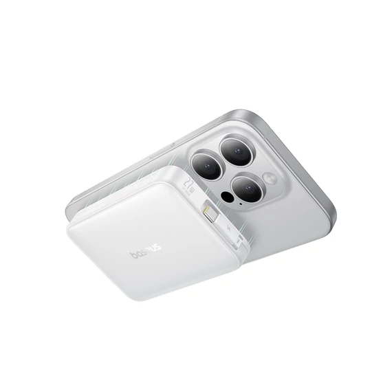 Baseus PicoGo Qi2 Magnetic Power Bank 10000mAh 27W fehér (P10076805213-00)