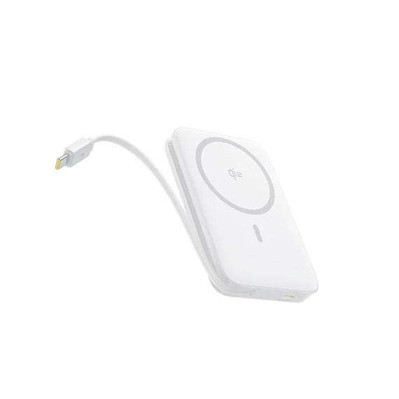 Baseus PicoGo Qi2 Magnetic Power Bank 10000mAh 27W fehér (P10076805213-00)