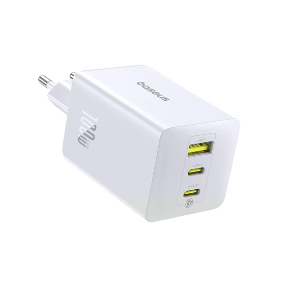 Baseus EnerFill FE11 gyorstöltő 2xUSB-C 1xUSB-A 100W fehér (P10182102213-00)
