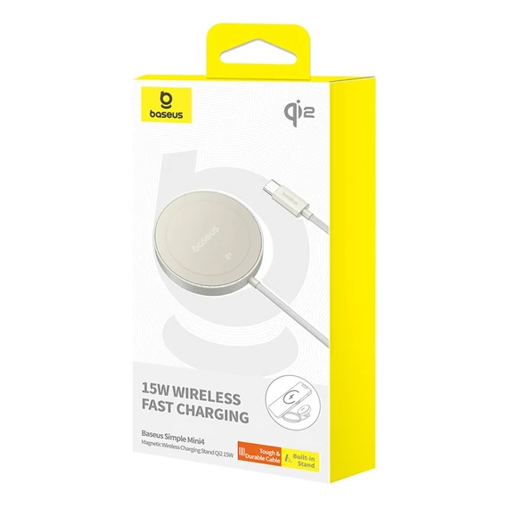 Baseus Simple Mini4 Magnetic vezeték nélküli töltő 15W, arany (P10273300G21-00)