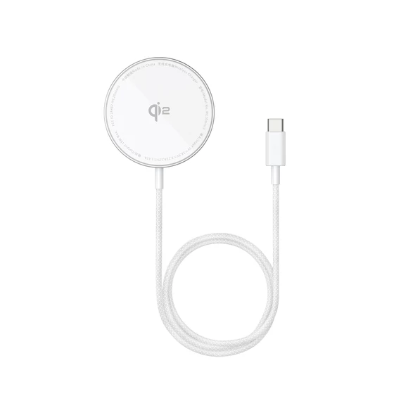 Baseus Simple Mini4 Air mágneses vezeték nélküli töltő Qi2 15W, ezüst (P10278200S11-00)
