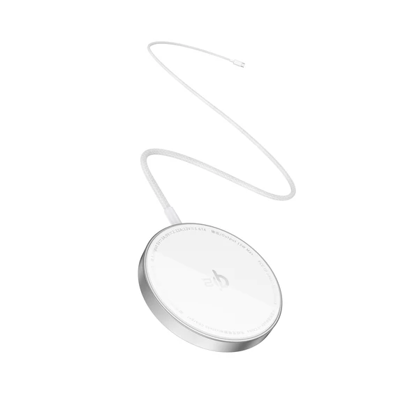 Baseus Simple Mini4 Air mágneses vezeték nélküli töltő Qi2 15W, ezüst (P10278200S11-00)