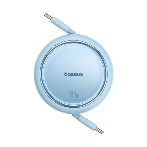 Baseus Free2Draw Mini USB Type-C 100W automata behúzós gyorstöltő adatkábel 1m kék (P10364500311-00)
