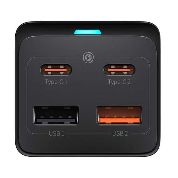 Baseus GaN3 Pro 65W töltőállomás 2xUSB-A 2xUSB-C+ AC fekete (PSZM000901)
