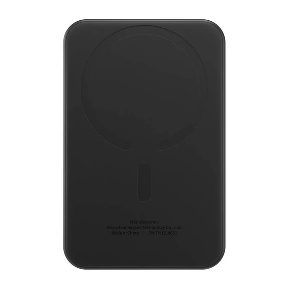 Baseus Magnetic Mini vezeték nélküli PowerBank 5000 mAh 20W +  60W USB-C fekete (P10022107113-00)