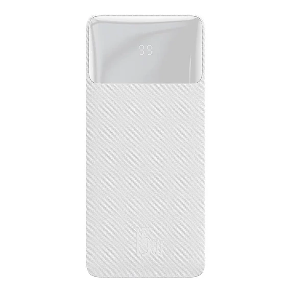 Baseus Bipow Powerbank, 30000mAh, 15W (fehér)