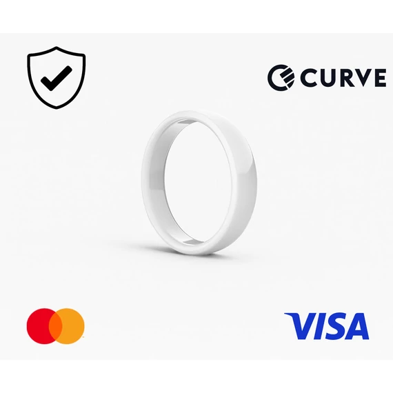 CARNEO Pay Ring fényes fehér fizetési gyűrű, 10-es méret (8588010359575)