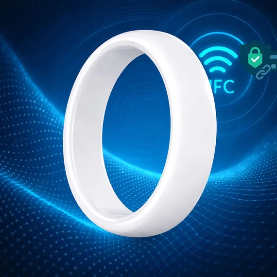 CARNEO Pay Ring fényes fehér fizetési gyűrű, 10-es méret (8588010359575)