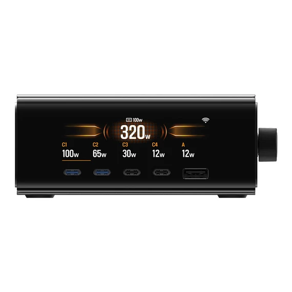EcoFlow RAPID Pro 320W asztali töltőállomás 4xUSB-C 1xUSB-A GaN (EF-STATION320W-EU)