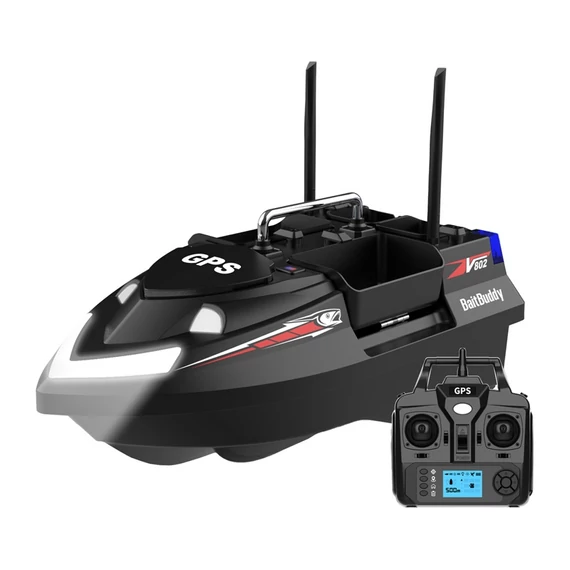 Flytec V802 PRO 12000mah csali csónak etetőhajó fekete (V802 PRO black 12000)