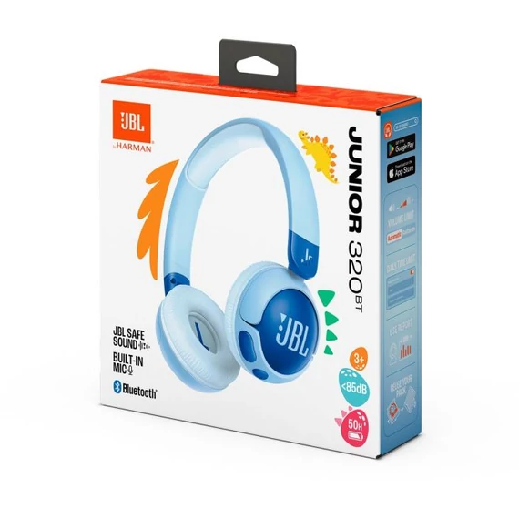 JBL JR320BT Bluetooth fejhallgató gyerekeknek kék (JBL-JR320BT-BLU)