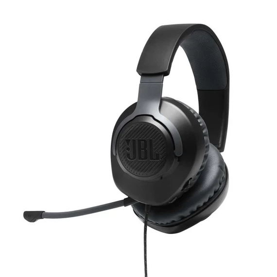 JBL Quantum 100 vezetékes mikrofonos gaming fejhallgató (JBLQTM100BLK)