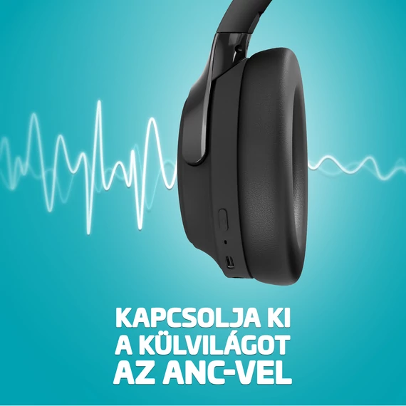 LAMAX MuseComfort1 ANC Bluetooth fejhallgató fekete (8596687000805)