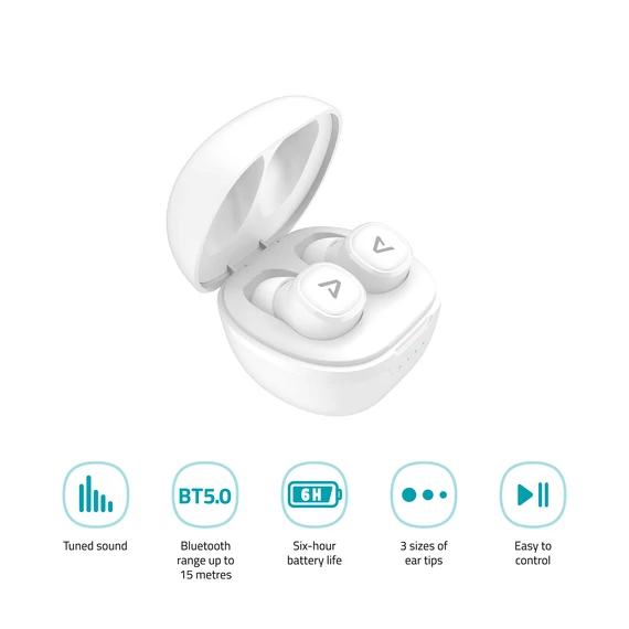 LAMAX Dots2 White Bluetooth fülhallgató fehér (LMXDO2W)